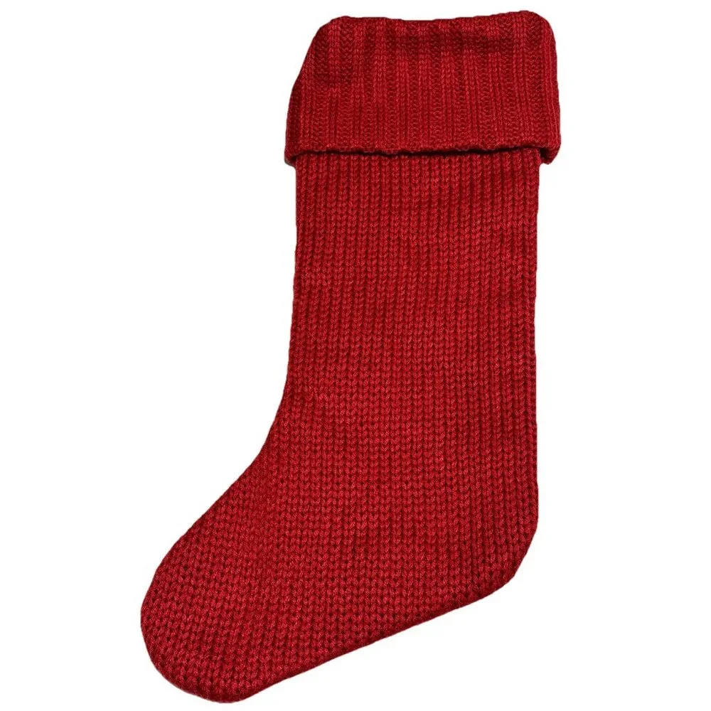 Target Wondershop Knit Dog Puppy Paw Print Embroidered Christmas Stocking Pocket